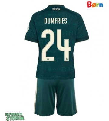 Real Madrid Denzel Dumfries #24 Replika Babytøj Udebanesæt Børn 2026-27 Kortærmet (+ Korte bukser)
